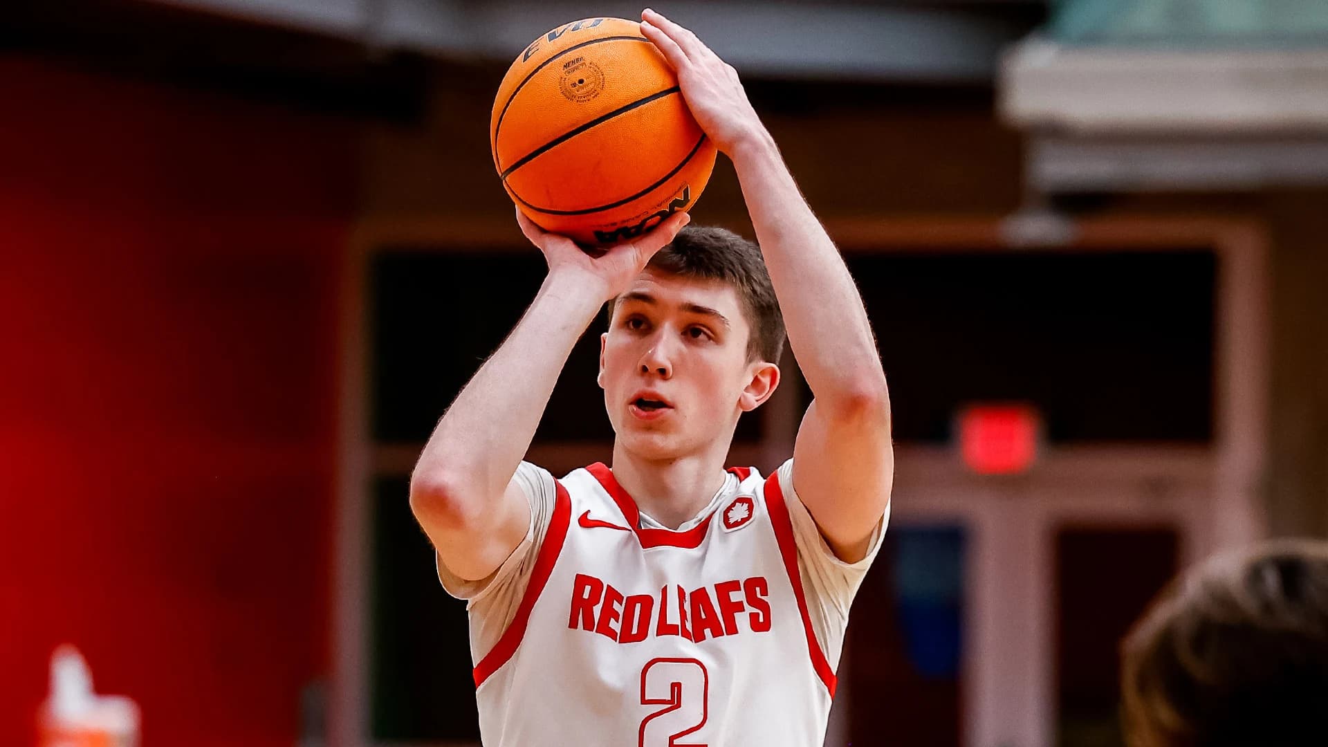 Axis mentor Tate Christiansen shooting a free throw for SFU against Seattle Pacific on February 6, 2025